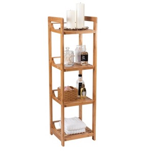 4 Tier Lohas Collection Tower Brown - Organize It All - 1 of 4