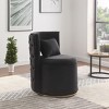 Okak Modern Velvet Curved Swivel Sofa Accent Chair with Gold Metal Base,Upholstered Reading Chair for Living Room,Bedroom,Office - 4 of 4