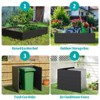SEVOBAL Planters Outdoor Rectangle 2Pcs 4x4x2ft Garden Bed Planter Box Planter Herbs-Large Garden Bed Kit for Vegetables, Black, 94.48"*47.24"*23.62" - 4 of 4