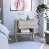 GlasFlength Nightstands Modern Nightstand Bedroom Nightstand Elegant Bedside Table with Drawer for Living Room, Gray, 18.8"*15.7"*21.8" - 3 of 4