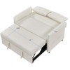 DOMETOUR Leisure Loveseat Sofa for Living Room Bedroom, Convertible Sleeper Sofa Bed with 2 Pillows - 4 of 4