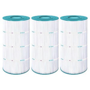 Hurricane Filters Replacement Spa Filter Cartridge for Unicel C-8311, PXST100, Filbur FC-1285, and Hayward X-Stream CC100, White, 3 Pack - 1 of 4