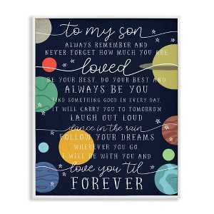 Stupell Industries My Son Love You Forever Phrase Outer Space Framed Giclee Art - 1 of 4