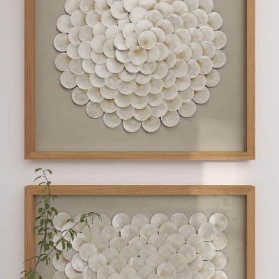 キラキラ100 envelope♡saving♡アクリルBOX在庫なし Olivia & May Shell Geometric Handmade Overlapping Shells