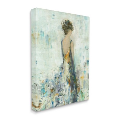 Abstract Woman in Floral Dress Canvas Art, 30 x 40