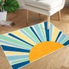 Boho Rugs Washable Kids Rug Non Slip Nursery Rug Low Pile Floor Mat Soft & Non-Shedding Sunshine Carpet Colorful Rainbow Printed Indoor Rugs - 2 of 4