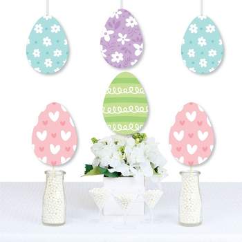 Big Dot of Happiness Spring Easter Bunny - Egg Decorations DIY Happy Easter Party Essentials - Set of 20