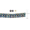 EVERLY JEWELRY | Yellow Plated Sterling Silver 6-8mm Black Cultured Freshwater Pearl Bead Double Row Strand Bracelet and Stud Earrings 3-pcs Set - 2 of 4
