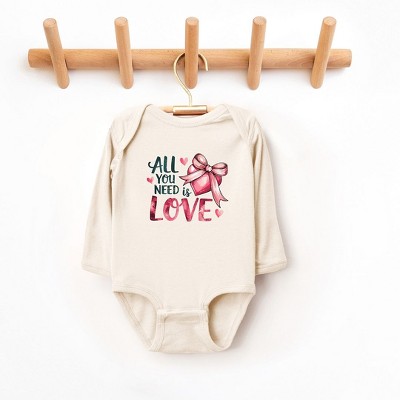 The Juniper Shop All You Need Is Love Coquette Baby Long Sleeve Bodysuit