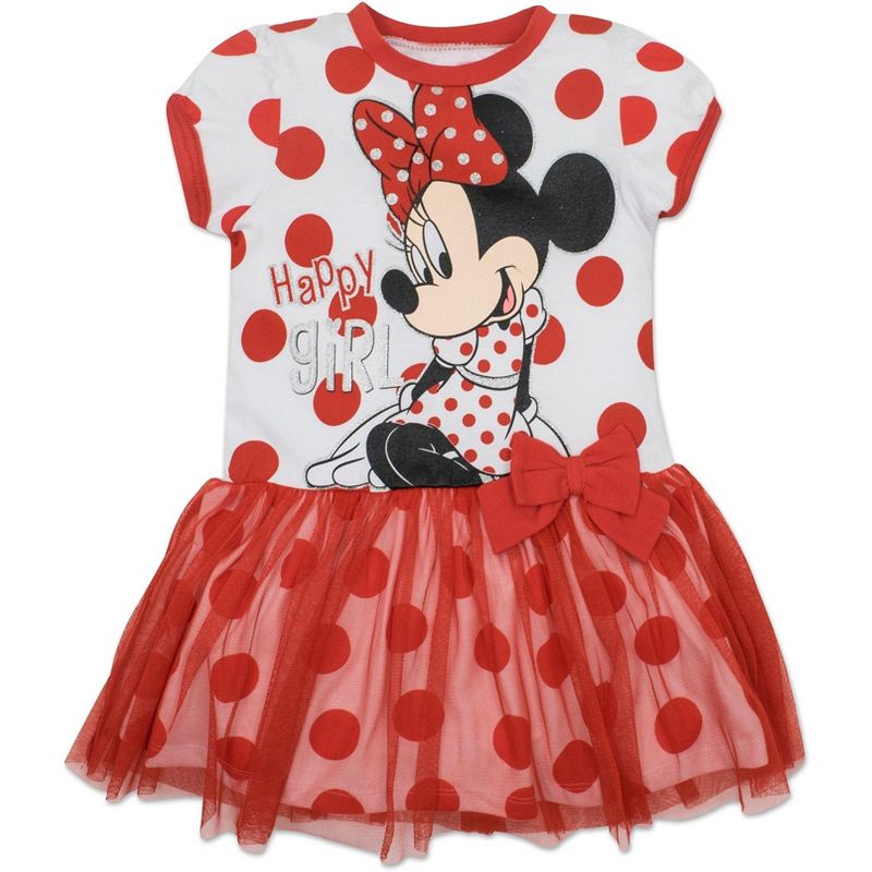 Disney Minnie Mouse Mickey Mouse Rainbow Tulle Dress Toddler to Big Kid, 1 of 8