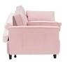 Kumasinova Velvet/Corduroy Couch with Pull-Out Bed,3 in 1 Convertible Loveseat with Backrest&2 Pillows,Sleeper Sofa Bed with Pockets for Living Room - 4 of 4