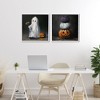 Stupell Industries Vintage Halloween Ghost & Pumpkin Stack 2pc Framed Giclee Art Set - 2 of 4