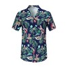 BLUEMING Men's Hawaiian Shirt Short Sleeve Floral Button Down Shirts Hot Holiday Beach Shirts - 2 of 4