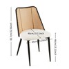 NicBex Set of 2 Dining Chairs with Rattan Backrest Modern Upholstered Padded Seats Side Chair for Dining Room - 3 of 4
