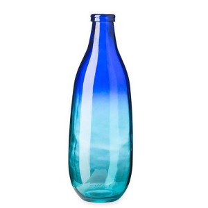VivaTerra Blue Ombre Elongated Vase, Short - Blue - 1 of 2