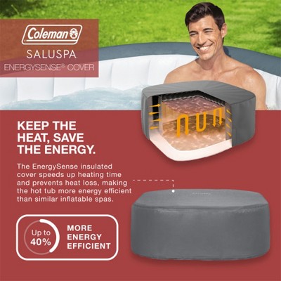 Coleman Saluspa Hawaii Square Gray Inflatable Hot Tub with AirJets
