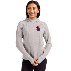 St Louis Cardinals Cutter & Buck Adapt Knit Recycled Womens Heathered Hooded Pullover - 1 of 1