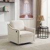 Sapphtopaz Accent Chair 360 Swivel Barrel Chair with USB and Magazine Storage Lounge Chair for Living Room, Bedroom, Office, Small Room - 3 of 4