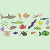 Girl's Design By Humans Funny sea creatures cartoon illustration By thefrogfactory T-Shirt - 2 of 3