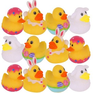 ArtCreativity 2.5" Easter Rubber Ducks Toys (Pack of 12) - 1 of 4