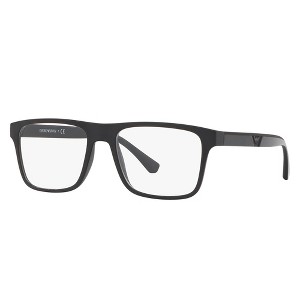 Emporio Armani EA 4115F 58011W Unisex Rectangle Sunglasses Matte Black 54mm - 1 of 3