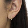 Haus of Brilliance Espira 10K Two Tone Gold Round cut Diamond Earring - 4 of 4