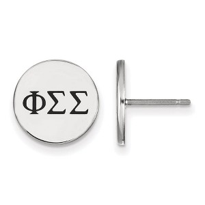 Black Bow Jewelry Sterling Silver Phi Sigma Sigma Greek Life Stud Earrings - 1 of 3