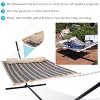 Sunnydaze Outdoor 2-Person Quilted Fabric Hammock with Spreader Bars and Freestanding Stand - 2 of 4