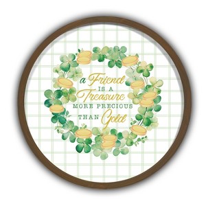 Creative Products Friend More Precious than Gold 20 x 20 Round Brown Framed Print - 1 of 4