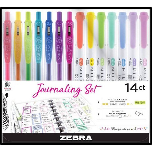Zebra 14ct Highlighters Journaling Set : Target