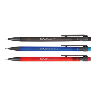 Staples Postscript Mechanical Pencils No. 2 Soft Lead 2 Dozen (26931-CC)