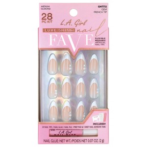 L.A. Girl Luxe Shine Fake Nails Fave - 28ct - 1 of 4
