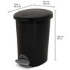 Sterilite 2.6 Gallon Ultra StepOn Wastebasket w/ Titanium Pedal & Liner (2 Pack) - 2 of 4