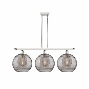 Athens Deco Swirl - 3 Light Stem Hung Island In Industrial Style-13.88 Inches Tall and 38.5 Inches Wide - 1 of 1