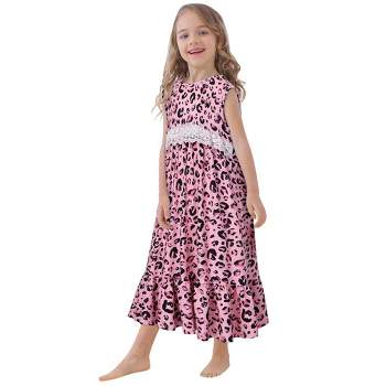 WhizMax Girls Nightgown Dress Princess Lace Sleeveless Pajamas Cute Nightwear Size 10-12 Years Youth Teen Girls