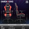 Bosmiller Reclining Gaming Chair with Footrest, Massage Racing Office Chair, PU Leather Computer Desk Chair with Head Pillow for Adults - 2 of 4
