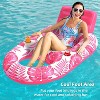 Jasonwell Inflatable Pool Float for Adults, Lounger Raft with Cup Holders, Floating Chair for Pool, Lake & Beach, Tropical Rose - 2 of 4