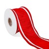 3" Dupioni Double-Sided Ribbon Red & White - National Tree Company - 4 of 4