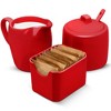 Kook Sugar and Creamer Set, 3 Piece, Pitcher, Sugar Bowl with Lid and Spoon, Sweetener Holder - 2 of 3