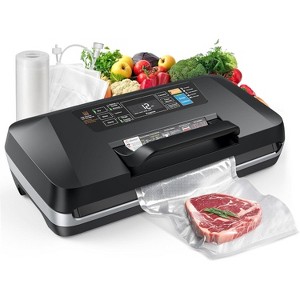Teendow Vacuum Sealer Machine, 95kPa 230W Wide Seal Powerful Food Storage, Build-in Cutter, Bags Storage, Digital Countdown Display - 1 of 4