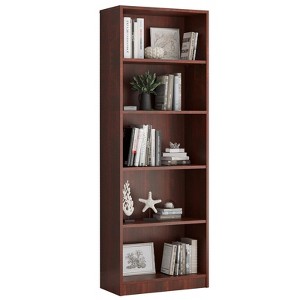 Sevobal Decorarive Bookshelf 5 Shelf Bookcase Adjustable Shelves for Home Office Library, Brown, 24.4"*11.6"*68.9" - 1 of 4