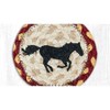 Earth Rugs Running Horse Coaster – 5"x5" Braided Jute with Western Horse Print for Rustic, Lodge, and Country Decor - 3 of 3