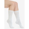 Comfort Choice Women's Plus Size 2-Pack Open Weave Extra Wide Socks - 3 of 4