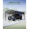 Heavy Duty Carport Kit - Galvanized Steel Carport Canopy with Roof & Anchor Rods, Metal Garage 10*15ft - 2 of 4
