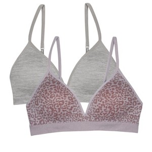 Fruit of the Loom Girls' Seamless Trainer Bra with Removable Modesty Pads 2-pack - 1 of 4