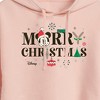 Women's - Disney - Merry Christmas With Icons Cropped Graphic Hoodie - 2 of 3