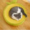 Fairyland™ - Avocado Cat Scratcher Bed – Large Sisal Rope Cat Nest with Anti-Slip Bottom, Soft Plush Fabric, Dual Function Lounge and Scratching Pad - 2 of 4