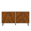 NicBex 58" Mid-Century Modern 4-Doors Sideboard,Kitchen Storage Cabinets with Metal Legs for Kitchen and Dining Room,Gray/Walnut/Teak - 3 of 4