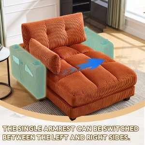 MOONMISS Sleeper Sofa Couch Bed,Oversized Chaise Lounge Chair Cozy Cloud Couch - 1 of 4