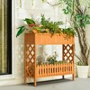 Costway 2-Tier Raised Garden Bed Elevated Wood Planter Box for Vegetable Flower Herb - 3 of 4
